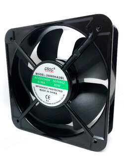 พัดลมระบายความร้อน พัดลมระบายอากาศ Rotary Fan (GBOC) พัดลมสี่เหลี่ยม รุ่น 20060HA2B เหลี่ยม และ รุ่น กลม ขนาด 8 นิ้ว, 12025HSL พัดลมเหลี่ยมบาง 4นิ้ว (25mm) , พัดลมกลมตัดข้าง รุ่น 17251HA2BL ขนาด 6 นิ้ว