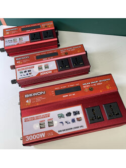 เครื่องแปลงไฟโซล่า อินเวอร์เตอร์ หม้อแปลง โซล่า แปลงไฟ DC12V/AC240V Solar Smart Inverter (BEWON) BW-SR1000W, BW-SR1500W, BW-SR2000W, BW-SR3000W