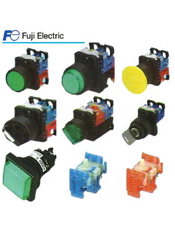 คอนโทรลสวิทช์ และ ไพล็อตแล้มป์ สวิทช์กด Control Switch , Push Button Switch, Pilot Lamp and Accessories for AR22 series, AR30 series (FUJI) รุ่น AR series, รุ่น DR series