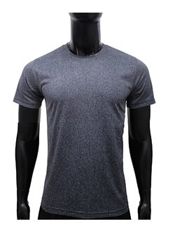 คอกลม ลายพิมพ์ดำ ผ้าดาวกระจาย Gray