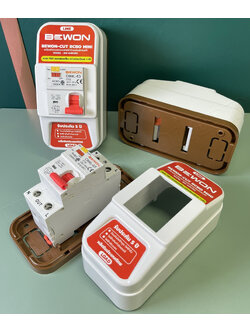 กันดูด RCBO พร้อมกล่องคัทมินิ ป้องกันไฟรั่ว ป้องกันโฟล้ดวงจร ป้องกันไฟเกิน cut mini (BEWON) BW-S2RCBO series 16A 32A 50A 63A