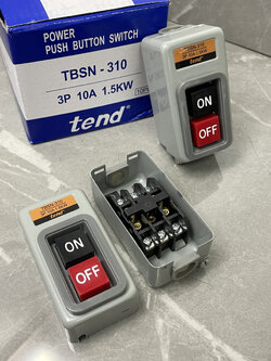 สวิทซ์กดจมแบบฝังและลอย ON-OFF / For-Rev-Stop POWER PUSH BUTTON SWITCHES (TEND) รุ่น TBSN, TBSY, TBSS, TBSP