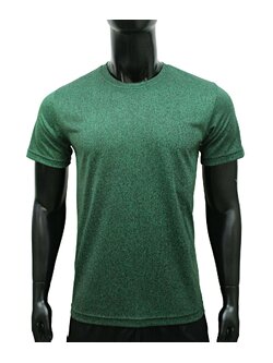 คอกลม ลายพิมพ์ดำ ผ้าดาวกระจาย Dark Green