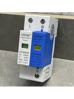อุปกรณ์ป้องกันฟ้าผ่า Surge AC และไฟกระชาก Single Phase L1 N-PE (LEEYEE) LY1-C40 40KA