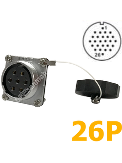 WS28-ZZF-26 ปลั๊กเหล็ก Metal Connector Aviation Plug Weipu Connector WS28 ปลั๊กเหล็ก 28มิล 28mm Metal Connector ปลั๊กเหล็ก Male Female Connectors Socket Aviation Plug คอนเนคเตอร์เหล็ก คอนเนคเตอร์ตัวผู้ตัวเมีย ขั้วไฟฟ้าเเบบเหล็ก