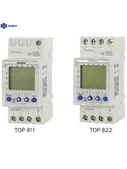 ดิจิตอล ไทม์เมอร์ 24 ชั้วโมง / 7 วัน นาฬิกาตั้งเวลา แบบดิจิตอล Digital Time Switch (QUBIX) TOP-811, TOP-822