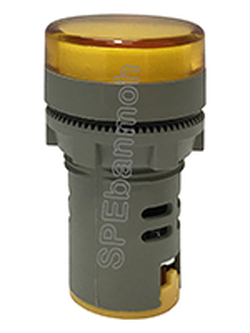 [ 1 ชิ้น ] AD16-22DS หลอดตู้คอนโทรล (Pilot Lamp) Ø22 mm (เกรด A) 380V สีเหลือง/YEL