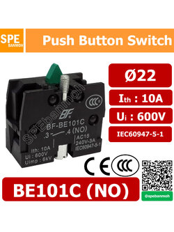[ 5ชิ้น ] คอนแทค NO สวิท EB2 NO ปกติเปิด BE101C Contact NO Auxiliary Contact NO By เอสพีอี บ้านหม้อ SPE Banmoh