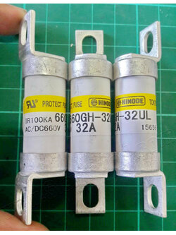 HINODE Fast Acting Fuse 660GH series (660V AC/DC ขนาดตั้งแต่ 16 ถึง 710A)