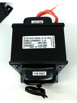 หม้อแปลงไฟฟ้า หม้อแปลงไฟ Electric Transformer Converter INPUT 380VAC OUTPUT 110VAC ขนาด 3A, 4A