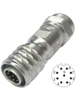 HF12-MW-09-ปลั๊กเหล็ก 12มิล 9พิน