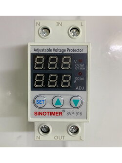 อุปกรณ์ป้องกันไฟตก ไฟเกิน ขนาด 63A VOLTAGE PROTECTOR (SINOTIMER) SVP-916