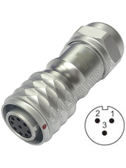 HF12-FW-03-ปลั๊กเหล็ก 12มิล 3พิน