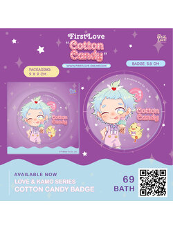 COTTON CANDY BADGE | เข็มกลัดพลาสติก
