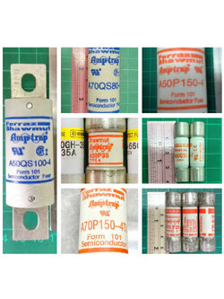 ฟิวส์ Semiconductor Protection Fuse / American Rounbd Fuses A50QS, A50P, A60Q, A70QS, A70P, A70Q, A100P (Ferraz Shawmut, MERSEN)