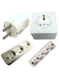 ปลั๊กเยอรมัน 2 ขา เต้ารับเยอรมัน