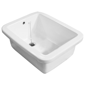 อ่างล้างหน้าอเนกประสงค์ 415x515x235 มม. พร้อมสะดือสแตนเลส รุ่น SK6057 สีขาว CORAL