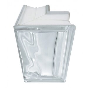 I-018/08 บล็อกแก้วใส แก้วเมฆา เข้ามุม 90 องศา 132x190x80 มม. ช้างแก้ว