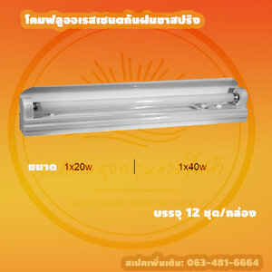 โคมฟลูออเรสเซนตกันฝนขาสปริง