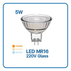 LED MR16 glass HV 220V 7W 3000K