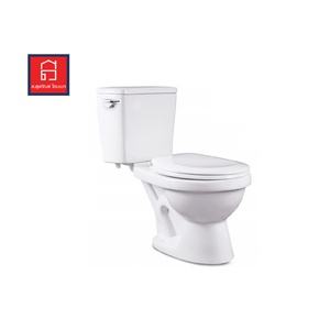 สุขภัณฑ์แบบสองชิ้น 4.5 ลิตร NC-7557 รุ่น พวงแสด แบบกดข้าง ขาว