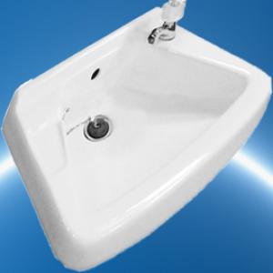 อ่างล้างหน้าแบบเหลี่ยมโครอลสีขาว