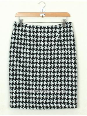 SK-396 กระโปรงทรงดินสอ ผ้า Channel ลายชิโนริ สไตน์เรียบหรู ใส่แมทกับเสื้อผ้าได้ง่าย ผ้าเนื้อดี รีดง่ายค่ะ