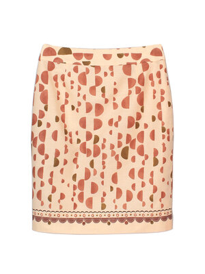 SK-494 กระโปรงทรงสอบ ผ้าคอตต้อนญี่ปุ่นพิมพ์ลายกราฟฟิก