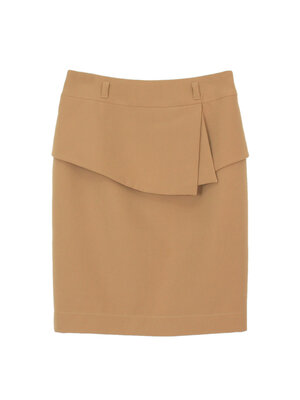 SK-454 กระโปรงแฟชั่น&ทำงาน ทรงสอบ ผ้า Double Twist สีโอวันติน