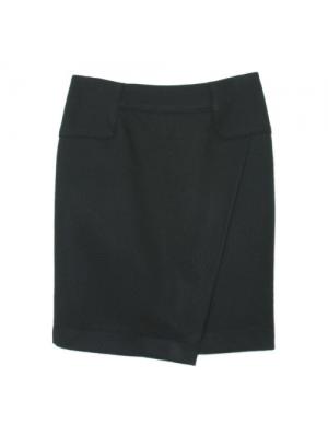 กระโปรงแฟชั่น&ทำงาน กระโปรงทรงสอบผ้า Fendi สีดำ ด้านหน้ากระโปรงดีไซน์เรียบหรู / SK-341