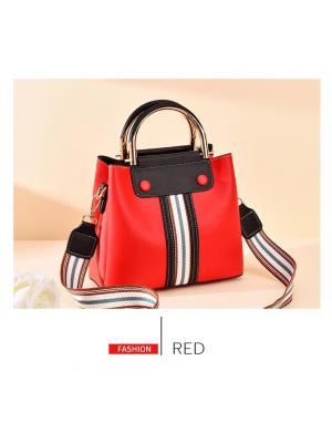 BAG-004 กระเป๋าถือแฟชั่นพร้อมสายสะพายสำหรับคุณผู้หญิง สีแดง