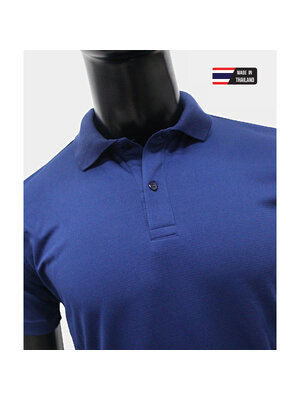 โปโล ผ้าสายฝนไมโคร สีกรม ใส่สบาย ระบายเหงื่อได้ดี