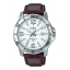 CASIO Standard รุ่น MTP-VD01L-7BVUDF สายหนังสังเคราะห์สีน้ำตาล จอขาว สินค้าใหม่ ของแท้ รับประกันศูนย์ CMG