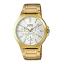 CASIO Standard รุ่น MTP-V300G-7AUDF สีทอง หน้าปัดขาว สายสแตนเลส สินค้าของเเท้