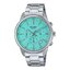 CASIO Standard รุ่น MTP-E515D-2A2V สายสีเงิน หน้าปัดสีฟ้า สินค้าของเเท้ รับประกันศูนย์ CMG