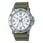 CASIO Standard รุ่น MTP-VD300-3BUDF สายเรซิ่นสีเขียว หน้าปัดสีขาว สินค้าของเเท้ รับประกันศูนย์ CMG