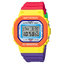 CASIO G-SHOCK รุ่น DW-5610DN-9DR สีม่วง เหลือง เเดง เขียว multi-colored design สายเรซิ่น สินค้าของเเท้ ประกันศูนย์ CMG