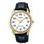 CASIO Standard รุ่น MTP-V001GL-7BUDF สีดำ ขอบทอง สินค้าของเเท้