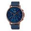CASIO รุ่น MTP-E321RL-2AVDF สายหนังสีน้ำเงิน หน้าปัดน้ำเงิน โรสโกลด์ สินค้าของเเท้ รับประกันศูนย์ CMG