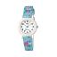 Casio รุ่น lq-139LB-2B2DF สีฟ้า ลายดอกไม้ สายผ้า เรือนเล็ก สินค้าของเเท้
