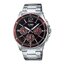 CASIO Standard รุ่น MTP-1374D-5AV สายสีเงิน หน้าปัดสีดำ จอในสีแดง สินค้าของเเท้ รับประกันศูนย์ CMG