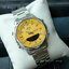 CASIO รุ่น AMW-880D-9AVDF กรอบสีเงิน สายสเเตนเลส สีเงิน จอสีเหลือง สินค้าใหม่ ของเเท้ รับประกันศูนย์ CMG 1 ปี