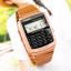 CASIO Standard รุ่น CA-506C-5A นาฬิกาเครื่องคิดเลข สี Pinkgold สายแสตนเลส สินค้าของเเท้
