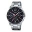 CASIO Standard รุ่น MTP-1374D-1AV สายสีเงิน หน้าปัดสีดำ จอในสีดำ สินค้าของเเท้ รับประกันศูนย์ CMG