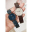 CASIO รุ่น MTP-E320L-5EVDF หน้าปัดขาวครีม สายหนังเเท้ สีน้ำตาล สินค้าของเเท้ รับประกันศูนย์ CMG