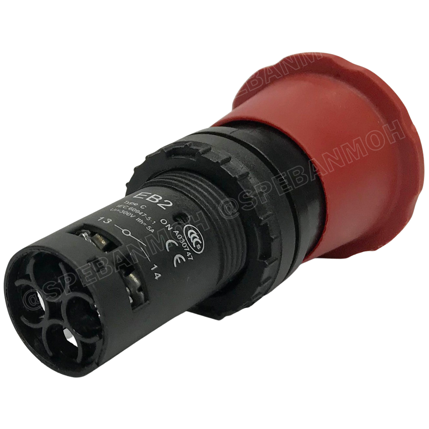 [ 1 ชิ้น ] EB2F-11ZS-40R สวิทช์ฉุกเฉิน EB2F 11ZS 40R 22มิล สวิท EB2F บิดล็อค แบบล็อคค้าง บิดล็อค Emergency Stop Mushroom Push Button Switch สวิท ปิด เปิด ON-OFF 1NO 1NC กดปิด บิดเปิด หัวเห็ดแดง สวิทช์ฉุกเฉินแดง สวทิช์หยุดเครื่อง สวิท Stop สวิตกดหยุด สวิตช