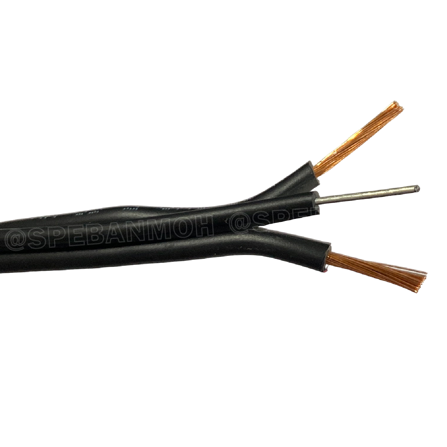 [ 200 เมตร ] HBDW-2-5 สายดรอปวาย 2Cx2.5sq.mm Drop Wire Cable ทองแดงเท้ 2.5mm2 HYBRID สายลำโพง Speaker Cable สายเดินเสียงตามสาย Copper Wire สายลำโพง มีสลิง สายไฟคู่ ดำแดง Twin cable with drop wire ทองแดงเต็ม ยี่ห้อ ไฮบริด 2.5มิล