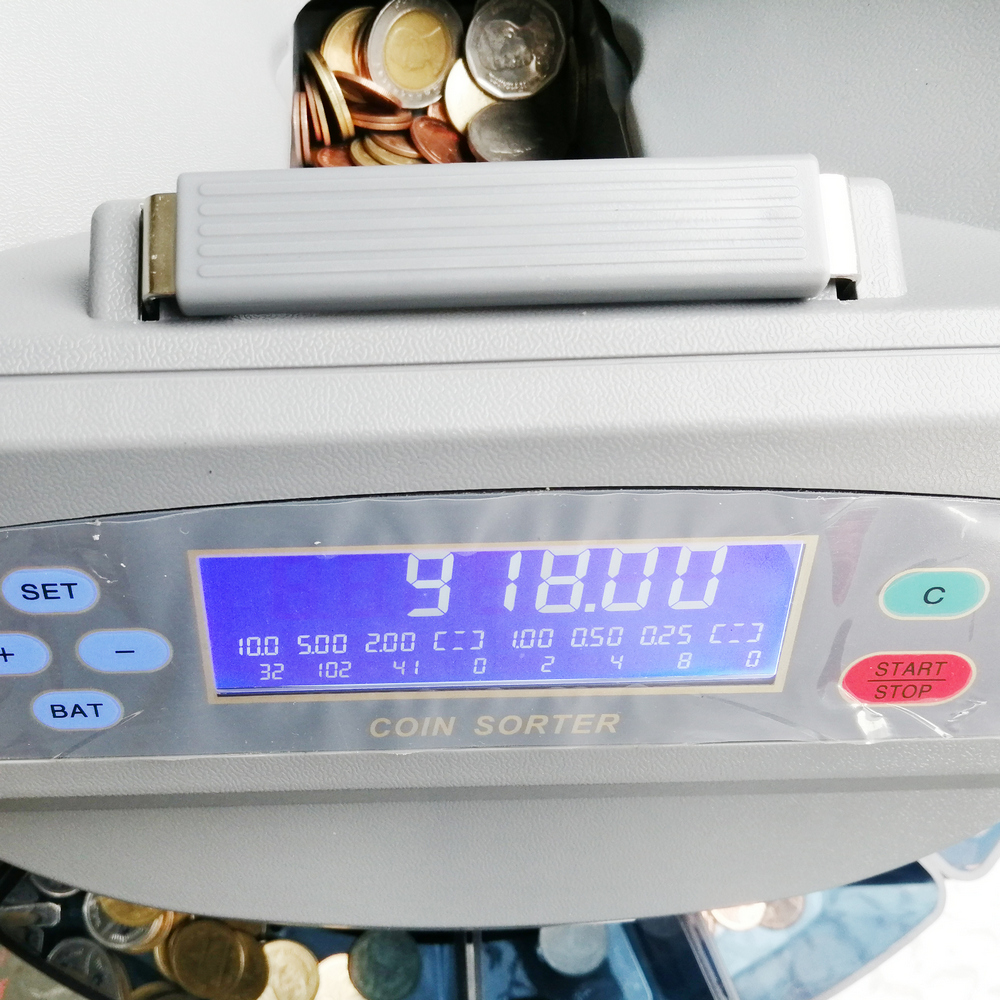 เครื่องนับเหรียญ คัดแยกเหรียญ Coun counter, Coin sorter PHET รุ่น XD-9005