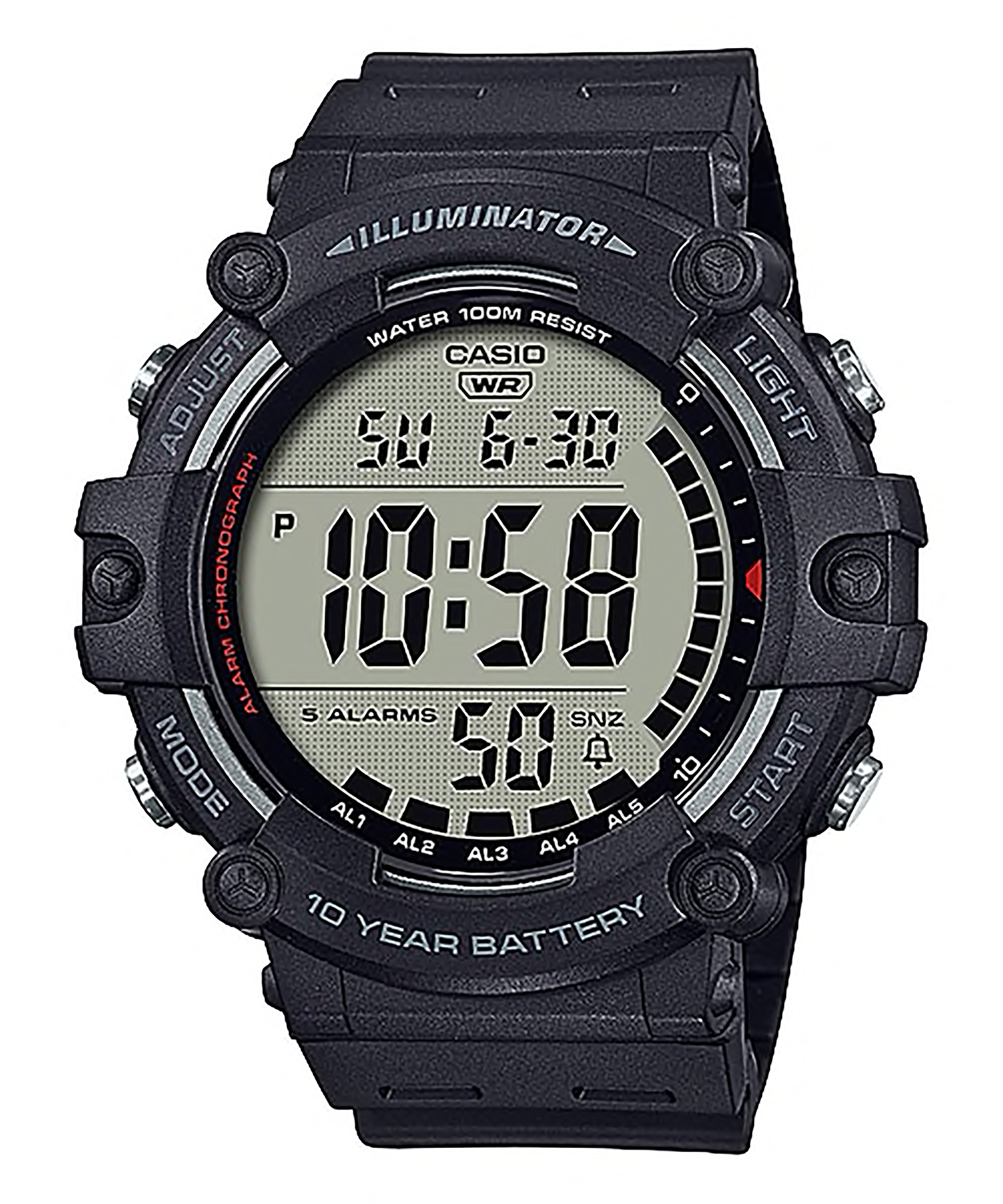CASIO รุ่น AE-1500WH-1AVDF สีดำ รุ่นใหม่ 2021 จอใหญ่ ชัด ของเเท้ สินค้ารับประกันศูนย์ CMG 1 ปี