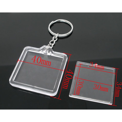 พวงกุญแจกรอบรูป วัสดุพลาสติกอะครีลิค